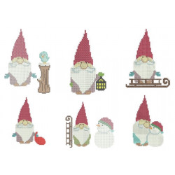 Stickserie - Kreuzstich Winterzauber Wichtel